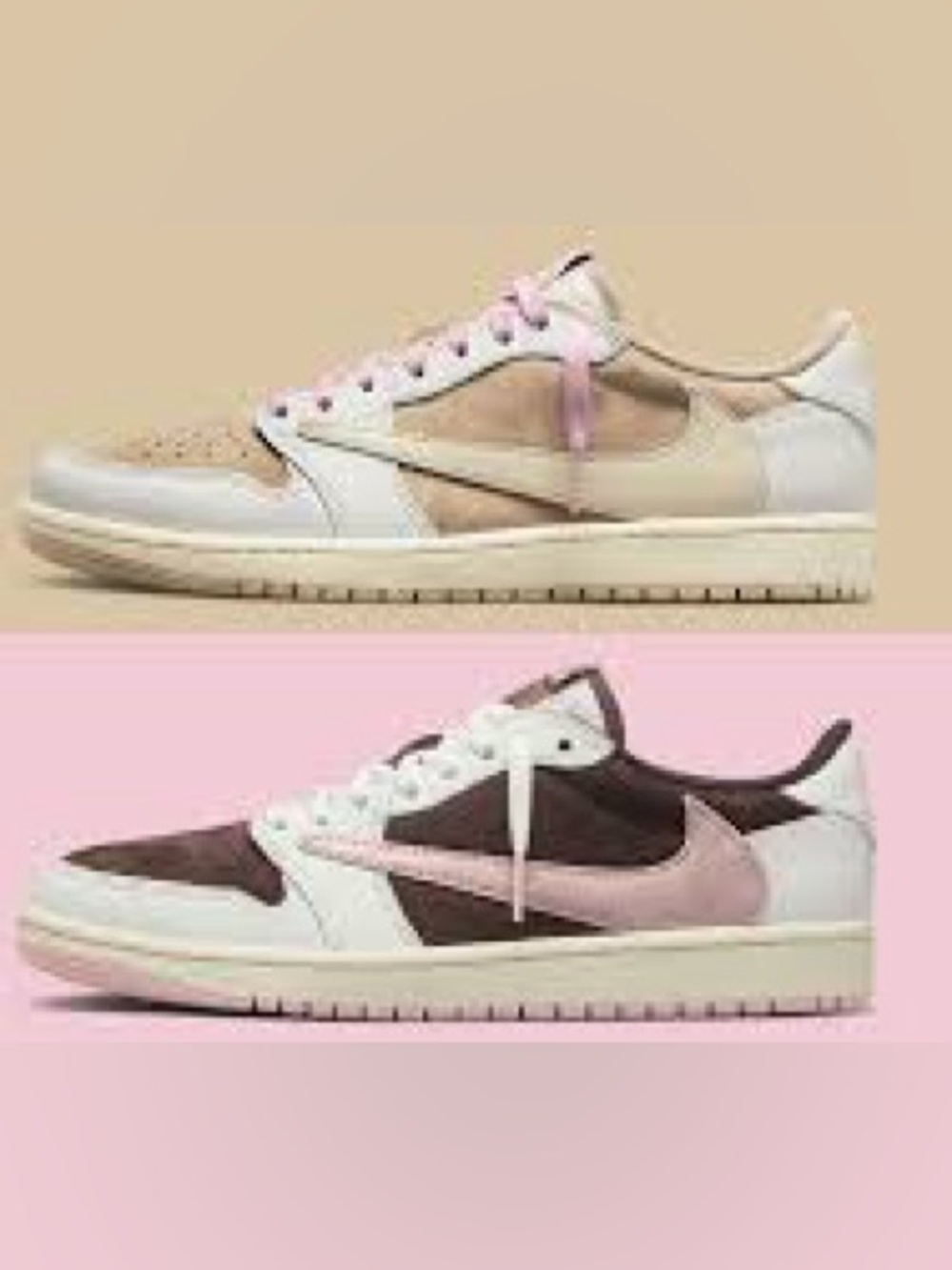 NWT TRAVIS SCOTT X JORDAN 1 LOW OG SP 'SAIL SHY PINK' 2025 DM7866-106 9.5M/11W